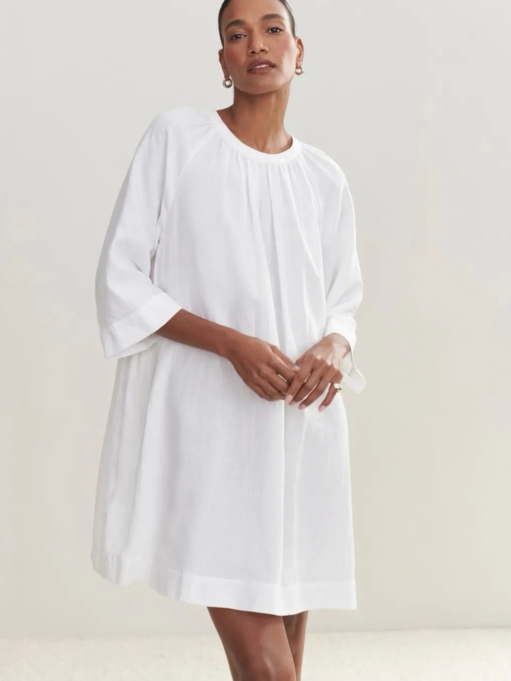 Jenni Kayne Linen August Dress White Medium Summer NWT - Picture 2 of 12